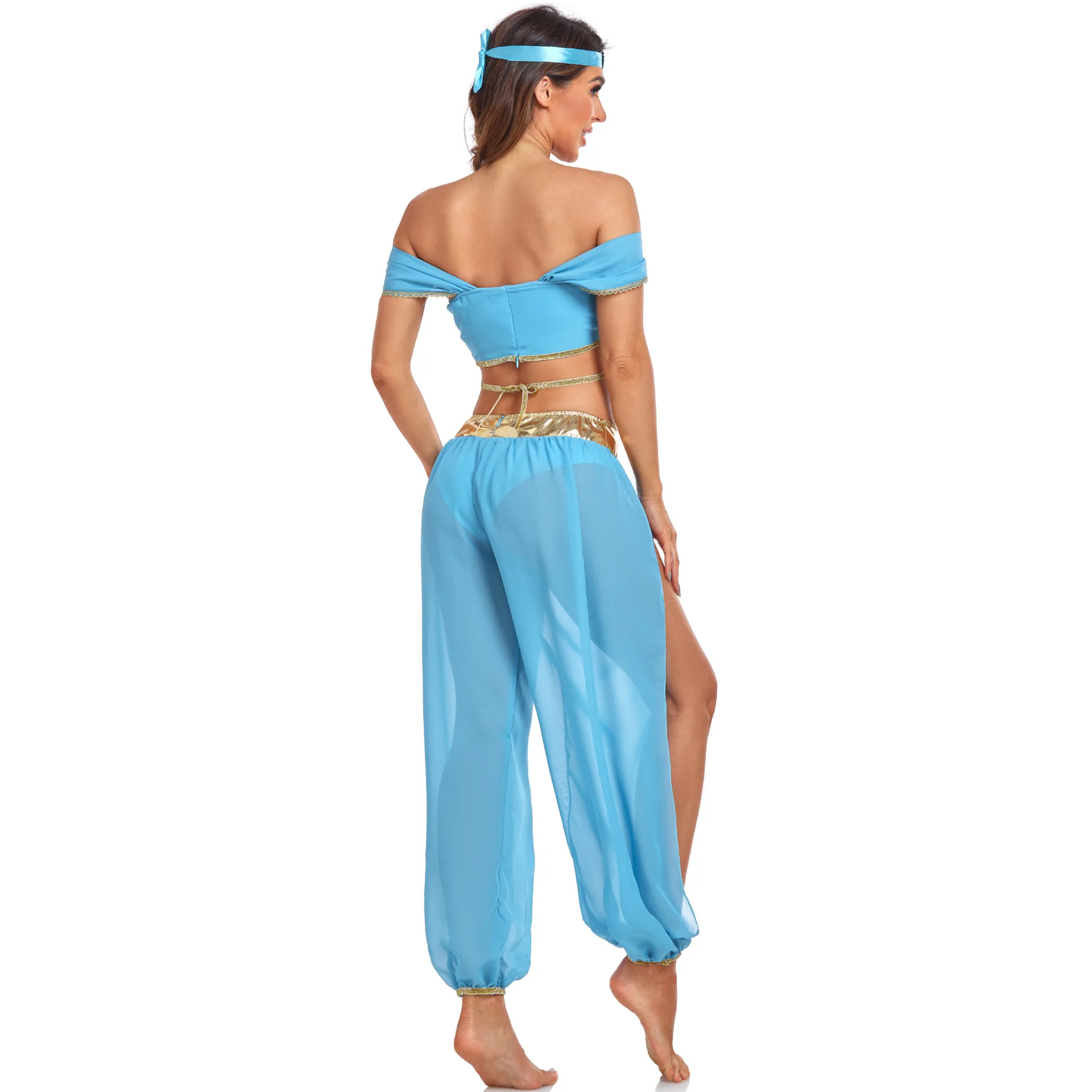 Adult Women Aladin and The Magic Lamp Jasmine Princess Halloween Cosplay Costume