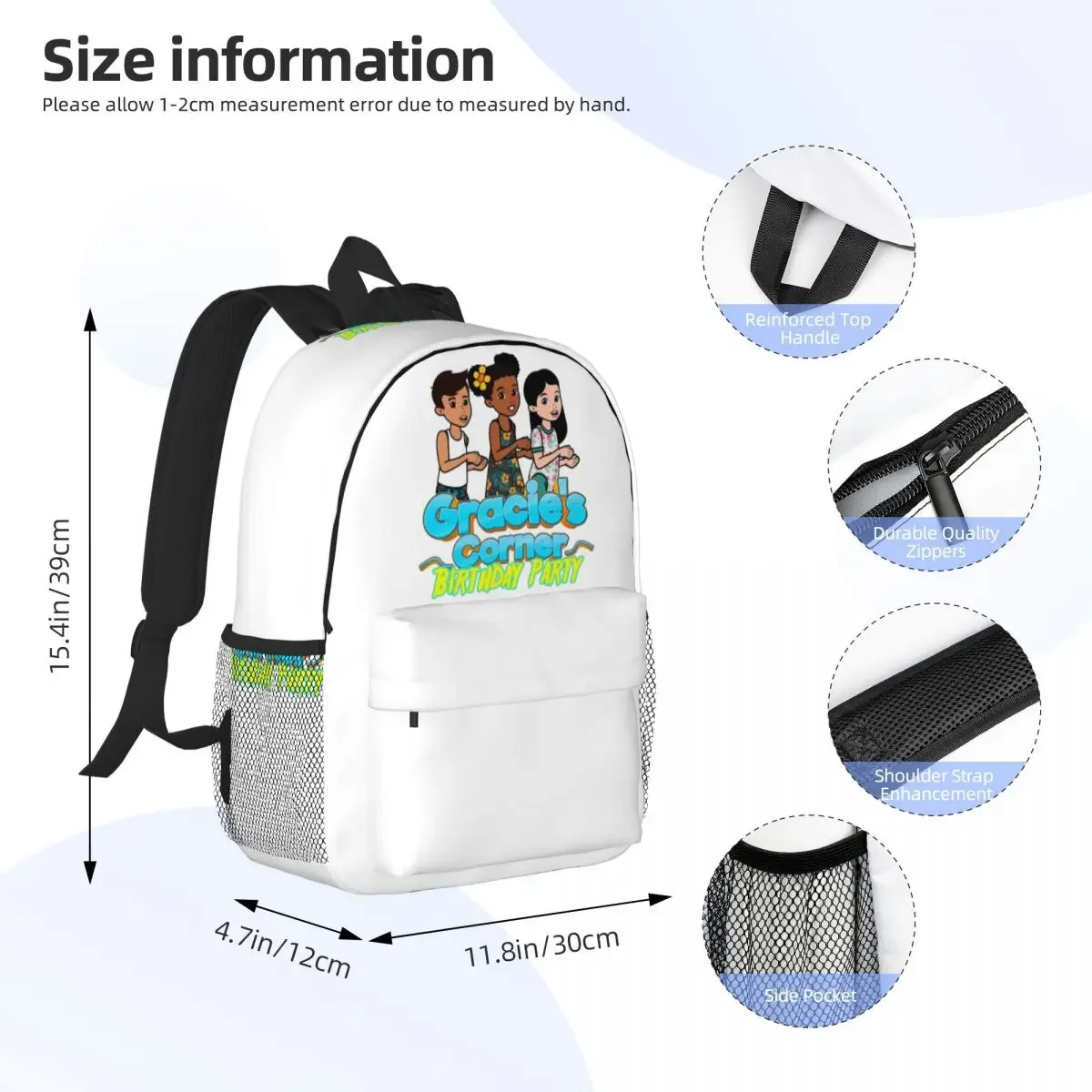 Gracies Family Corner Cute Phonic's Song Backpacks Teenager Bookbag Cartoon Students School Bags Travel Rucksack Shoulder Bag