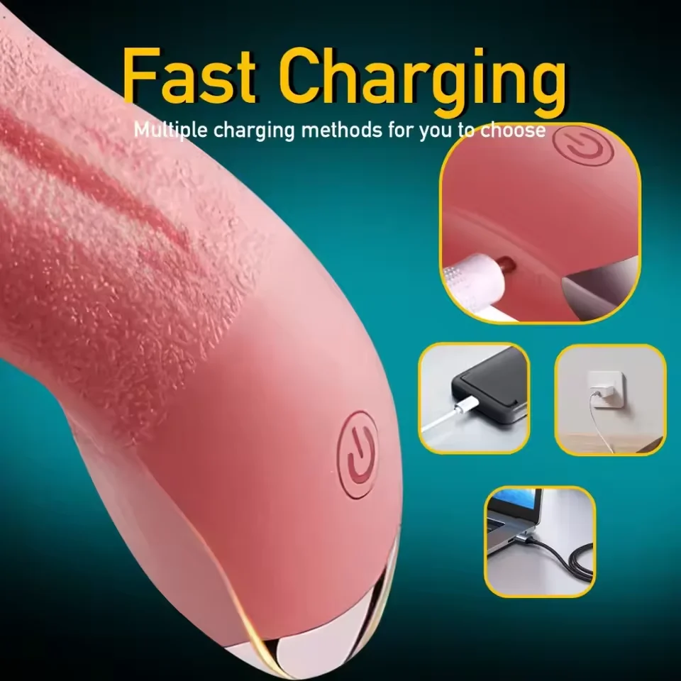 Realistic Tongue Licking Vibrator for Women G Spot Clitoris Nipple Stimulator Blowjob Vagin Massager Masturbator Sex Toys Adult - Image 4