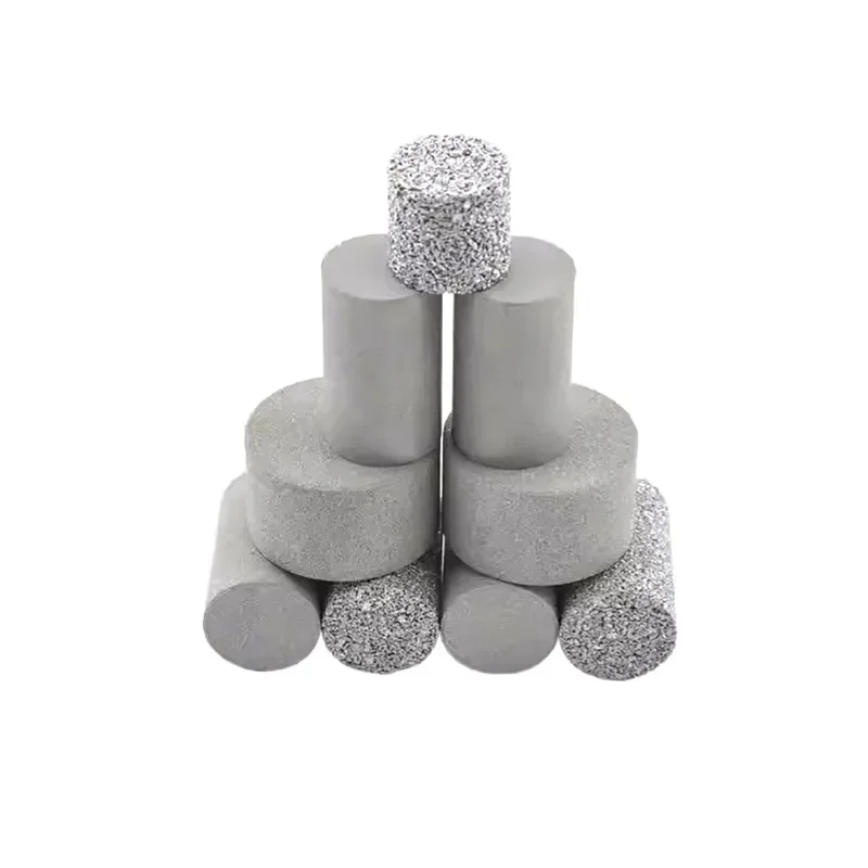 Stainless Steel Powder Sintered Filter Cartridge Metal Cylindrical Filter Plug Thickness 3 4 5 6mm