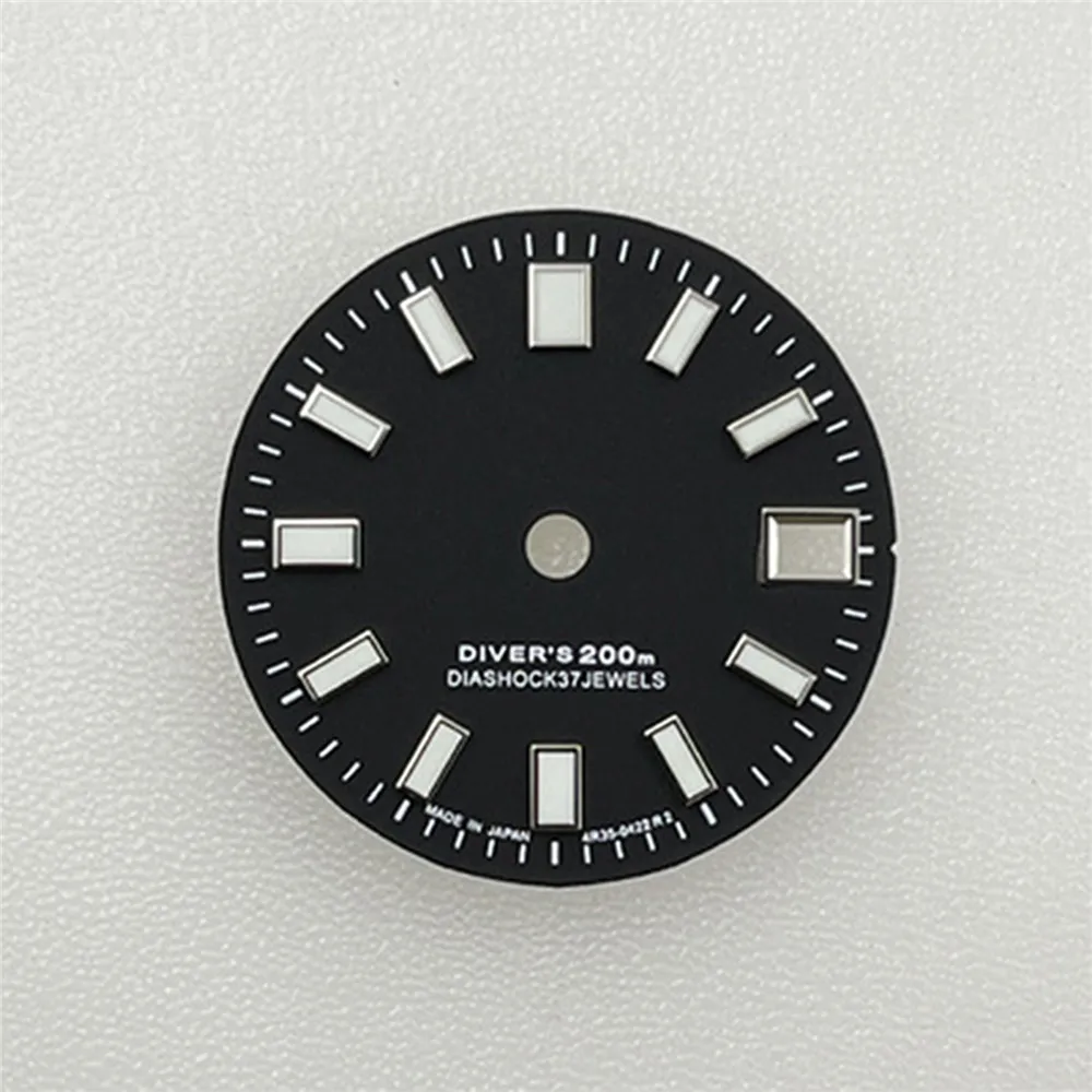 

28.5mm Watch Dial for NH35 Movement Modified Part Green Luminous Dials for NH35A/4R35 Mechanical Watches Accessories No Logo