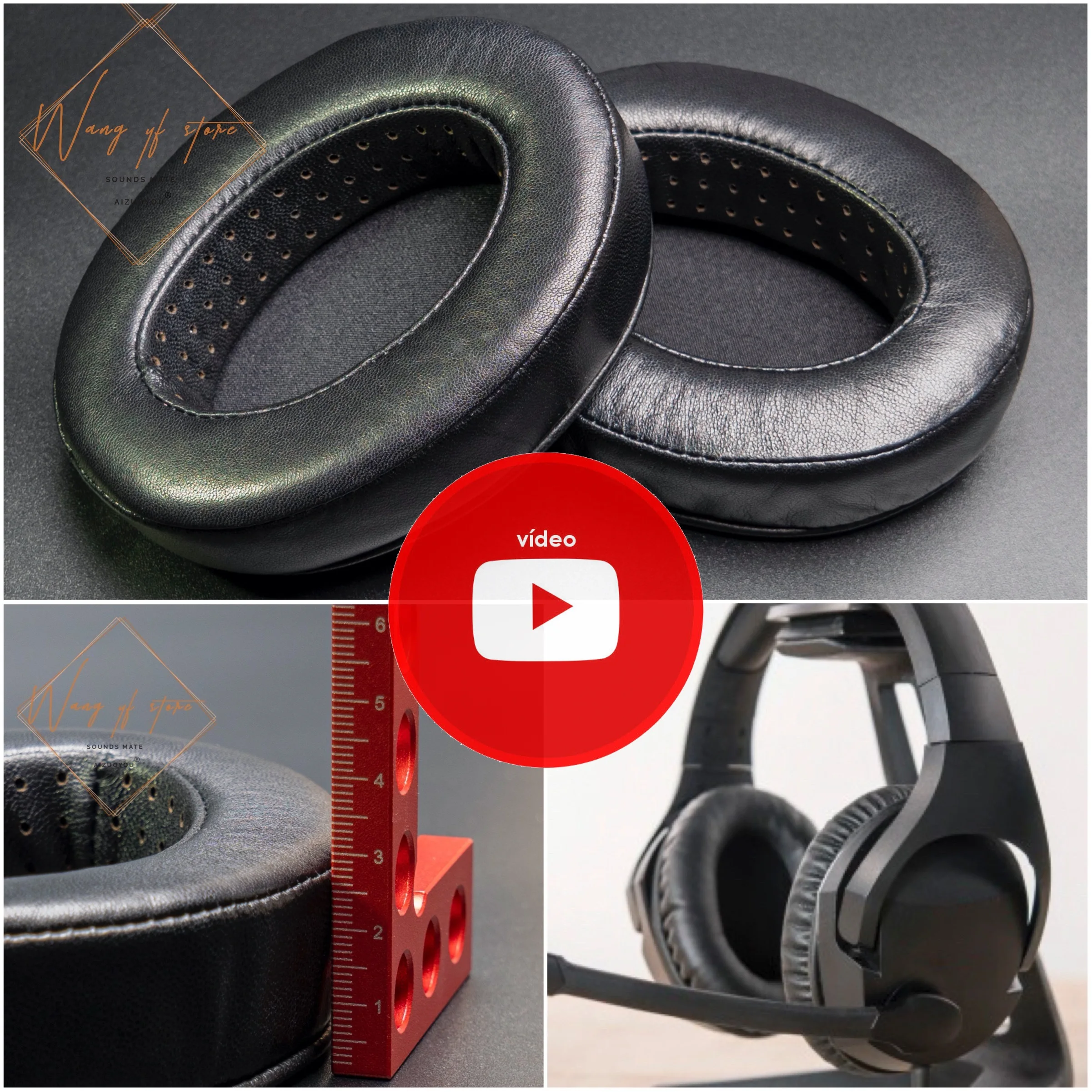 Sheepskin Ear Pads Foam Cushion For HyperX Cloud Stinger Headphone Real Leather Replacement Earpads Sleeve Earphone Earmuff