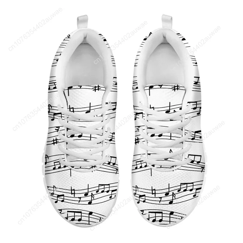 Note musicali stampe scarpe in rete donna scarpe da donna primaverili scarpe basse stringate Sneakers donna calzature taglie for