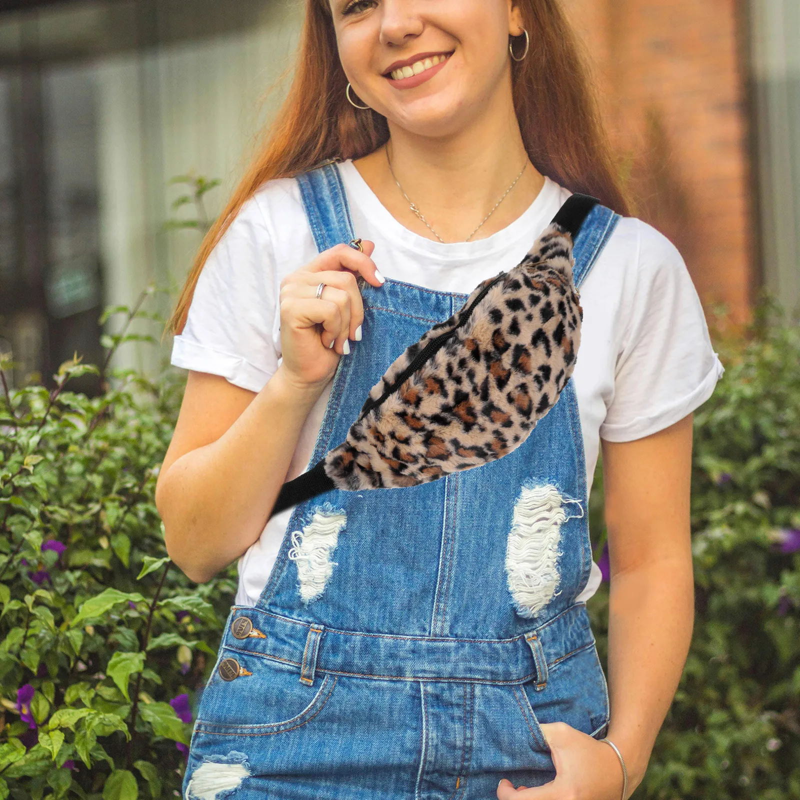 Leopard Waist Leopard Chest Fanny Pack Lightweight Shoulder Crossbody Bag Bag Travel Fanny Pack Adjustable Strap