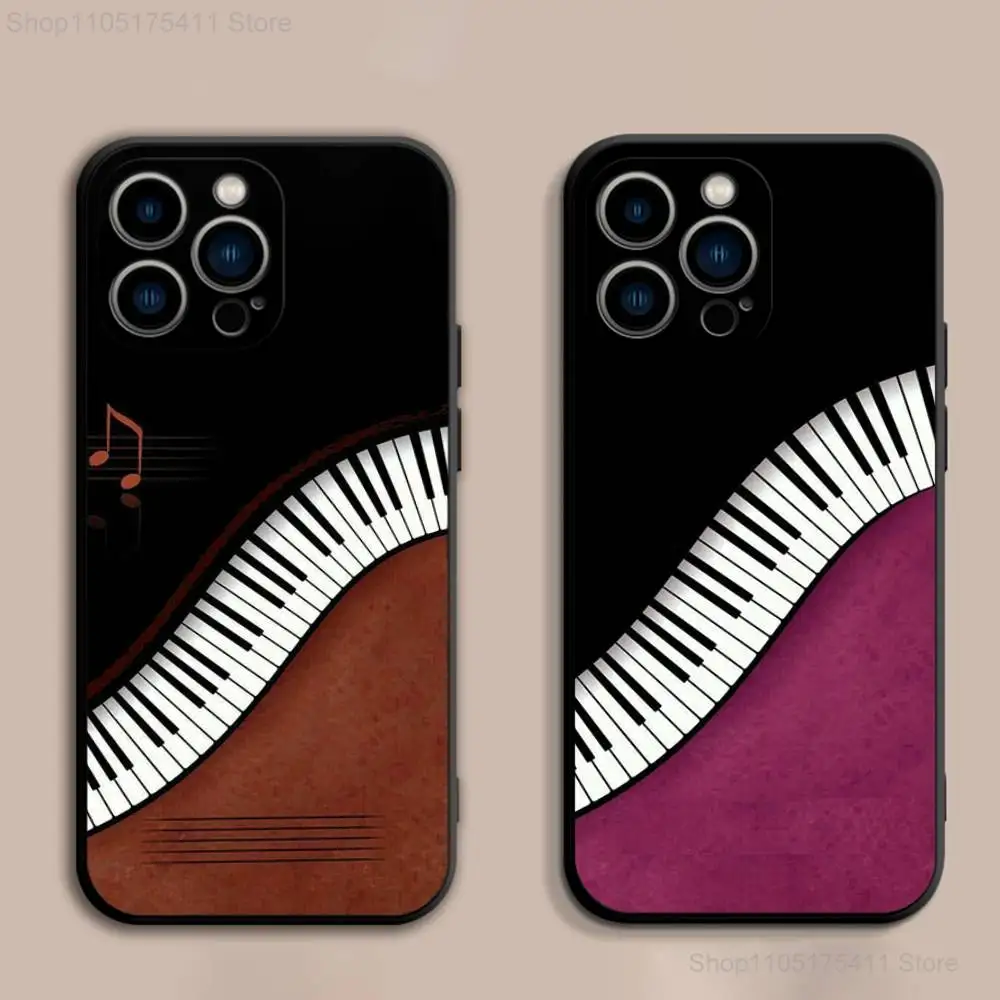 

Piano Classical Music Phone Case For iPhone 17,16,15,14,13,12,Pro,Max,Plus,E,SE4,Air,Mini Black Soft Cover