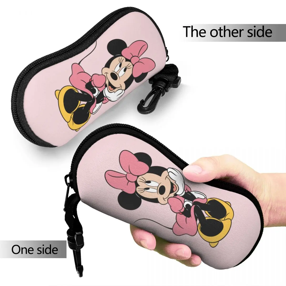 Interrupteur étui à lunettes de dessin animé, Minnie Mouse, tureMerch, accessoires, boîte de rangement pour lunettes, boîte à lunettes de soleil