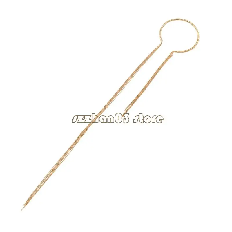 367C Pack of 1 Feminine Bohemian Inspired Layering Fringe Necklace Long Simple Light Comfort Alloy Jewelry Gift