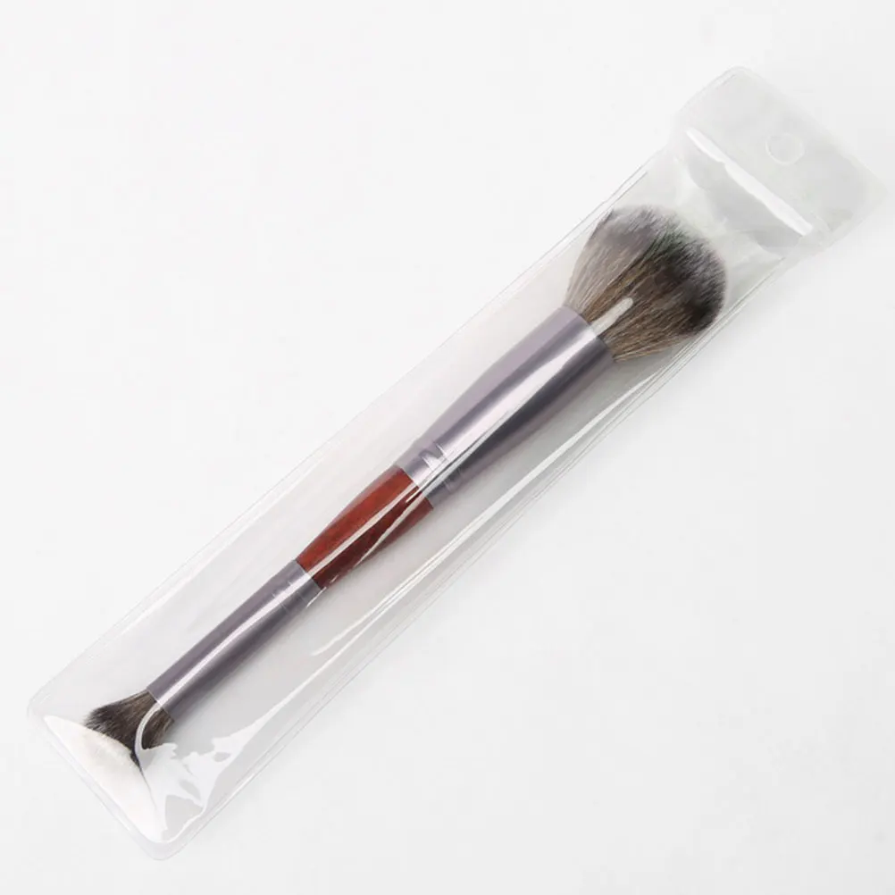 2 pièces pinceau de maquillage à Double extrémité fibre douce Dense Compact Portable ombre à paupières Blush poudre outil pinceau de maquillage outil de poudre libre
