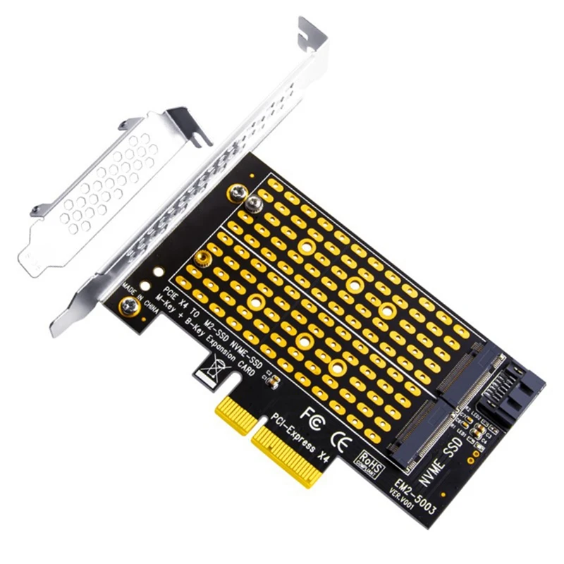 

Адаптер PCIE 4,0-M2/M.2, SATA M.2 SSD PCIE адаптер NVME/M2 PCIE адаптер SSD M2 к SATA PCI-E карта M ключ + B Ключ