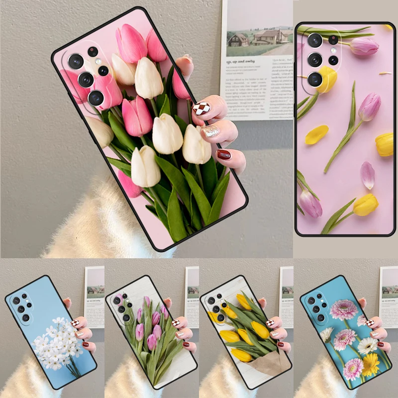 aesthetics flowers Phone Case for Samsung Galaxy note 10 pro S26 Ultra S23 S24 FE S25 S21 S22 PLUS shockproof Cove