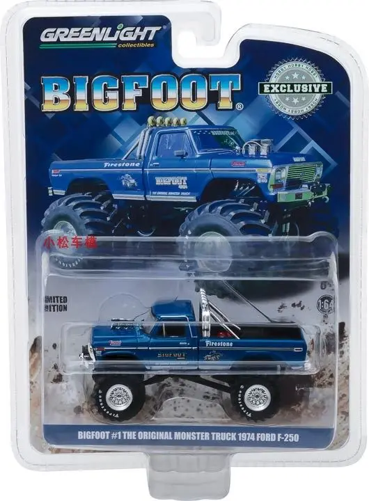 

GreenLight 1:64 Original Monster Truck - 1974 Ford F-250 Monster Truck Bigfoot #1 29934Diecast Alloy Car Model Collectible