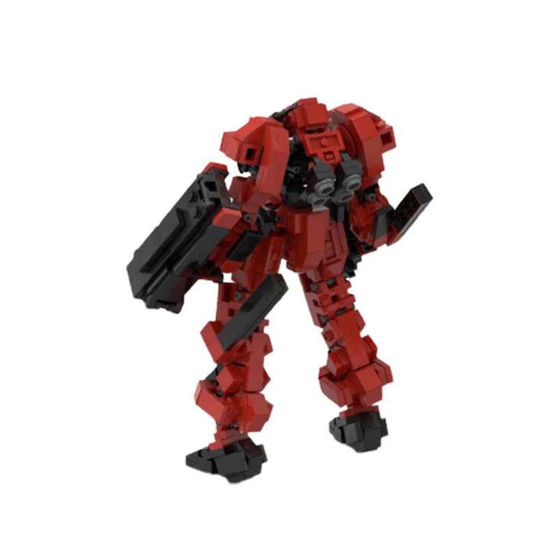 MOC Mecha Series Red Building Block Robot modello fai da te collezione di Puzzle esperti giocattoli in mattoni educazione per bambini regali di