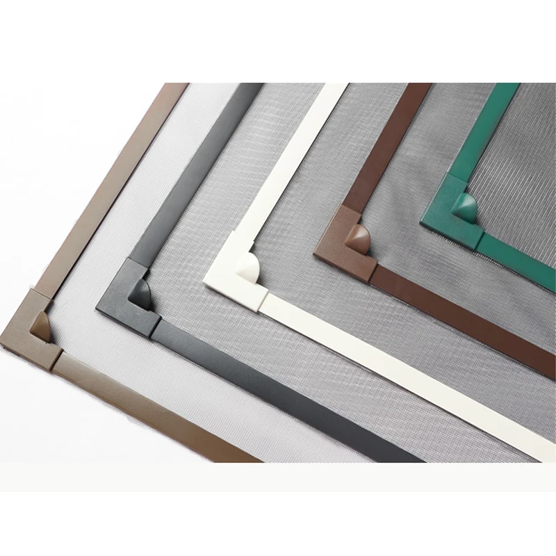Aluminum sliding DIY magnetic window screen for mosquito doors and windows