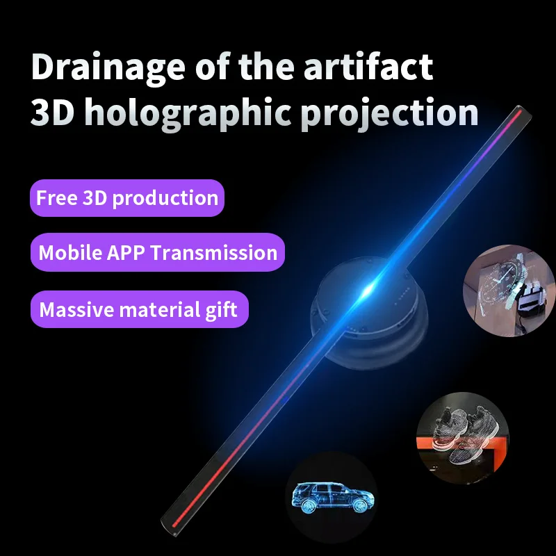 T40 3D Fan Hologram Projector Remote Wifi Control 3D Commercial Advertising Display Holograma Projetor Transmit Picture Video