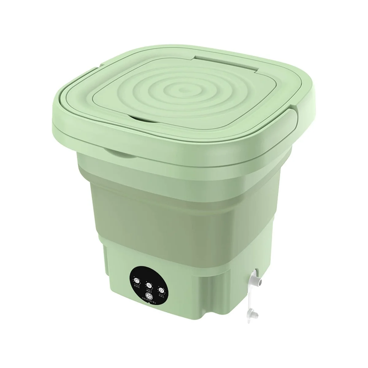 

Portable Washing Machine,Folding Mini Washing Machine Sterilization Drying Washing Machine for Clothes EU Plug Green