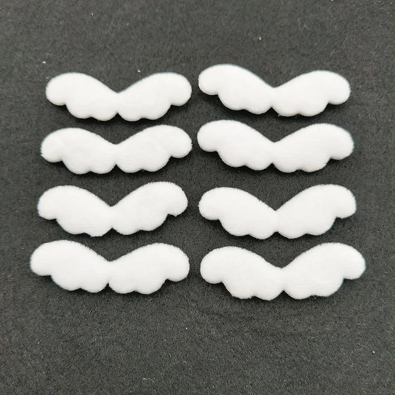 40 Stück gefütterte Filz-Applikationen in Form von Engelsflügeln, 6 x 2 cm, einseitig, für Kinderhüte, zum Selbernähen, für Haarband- und Haarspangen-Accessoires. – Detail 4
