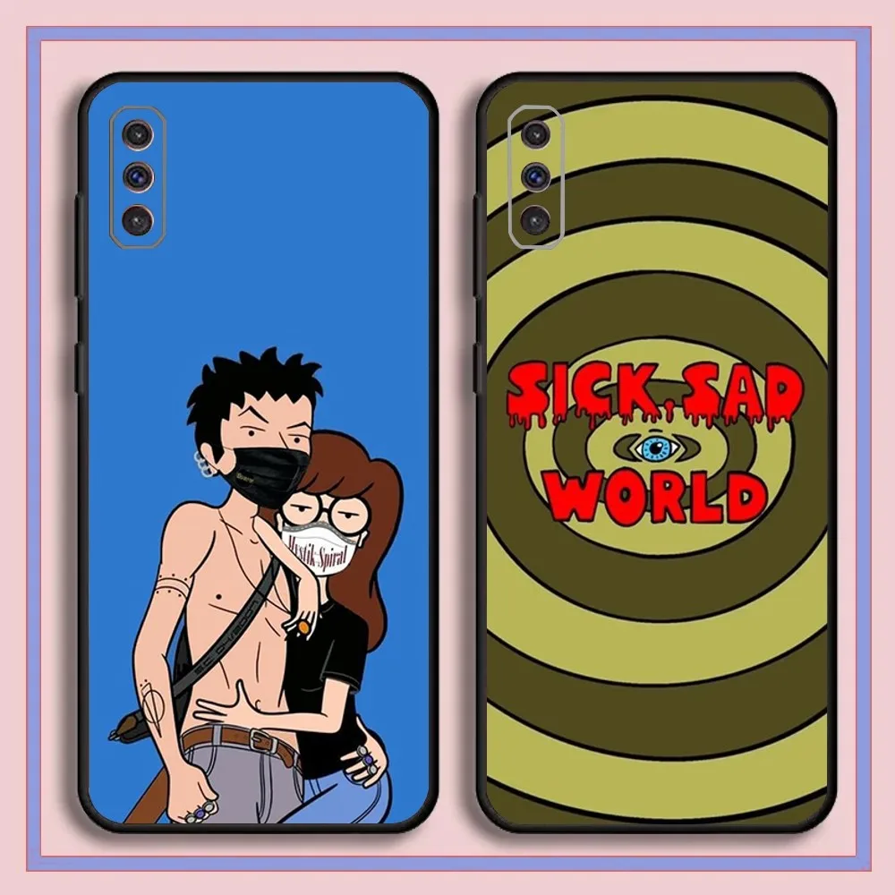 Cartoon D-Daria Phone Case For Samsung Galaxy A13,A21s,A22,A31,A32,A52,A53,A71,A80,A91 Black Cover