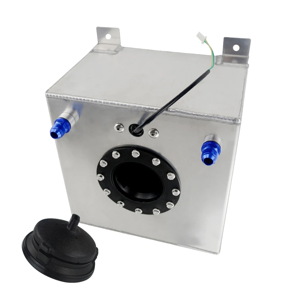 New Type Silver 5 Gallon 20L Aluminium Fuel Surge tank Fuel cell with sensor foam or without sensor  WLR-TK39S