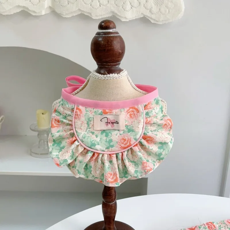 Pet Flower Collar Rose Bib Cat Dog Drool Towel Pet Shawl Teddy Bear Small Dog Scarf Dog Accessories for Small Dogs Puppy view 4