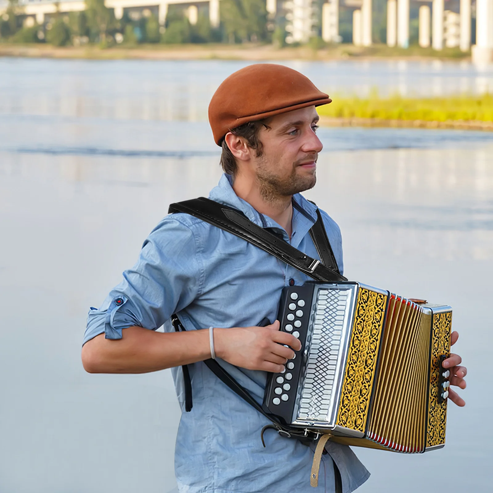 Akkordeongurt, verstellbarer Universal-Schultergurt für Instrument, bequemes, langlebiges Musikzubehör
