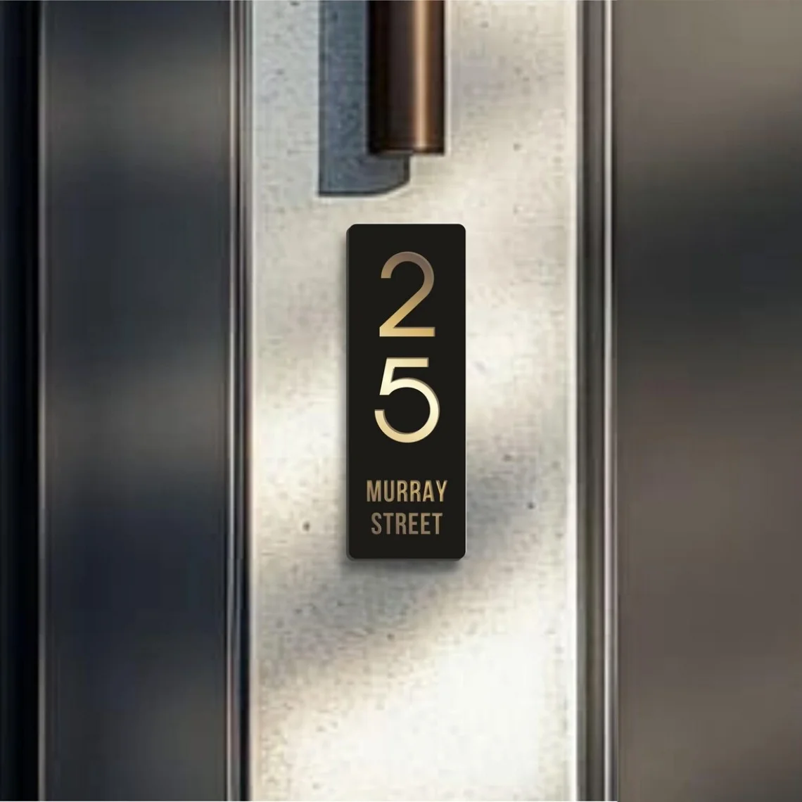 

Изготовленный на заказ уличный знак с номером дома, вертикальная табличка с адресом дома