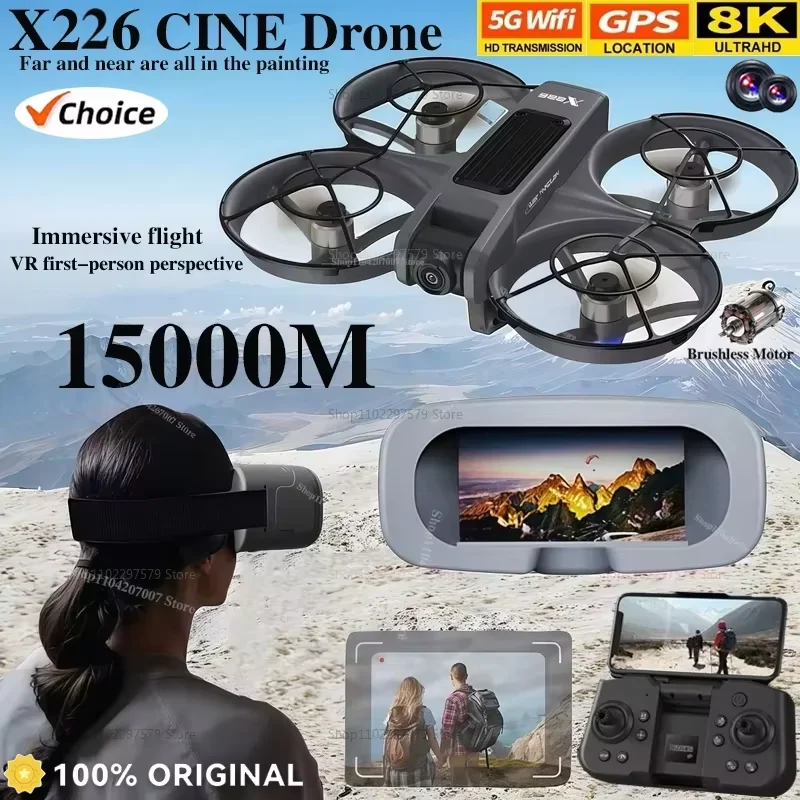 X226 Mini Rc Drone WiFi 8K HD Cámara dual Helicóptero de modo sin cabeza de 6 ejes 360 °   Flip Control Remoto Quadcopter Boy Toy Gift UA