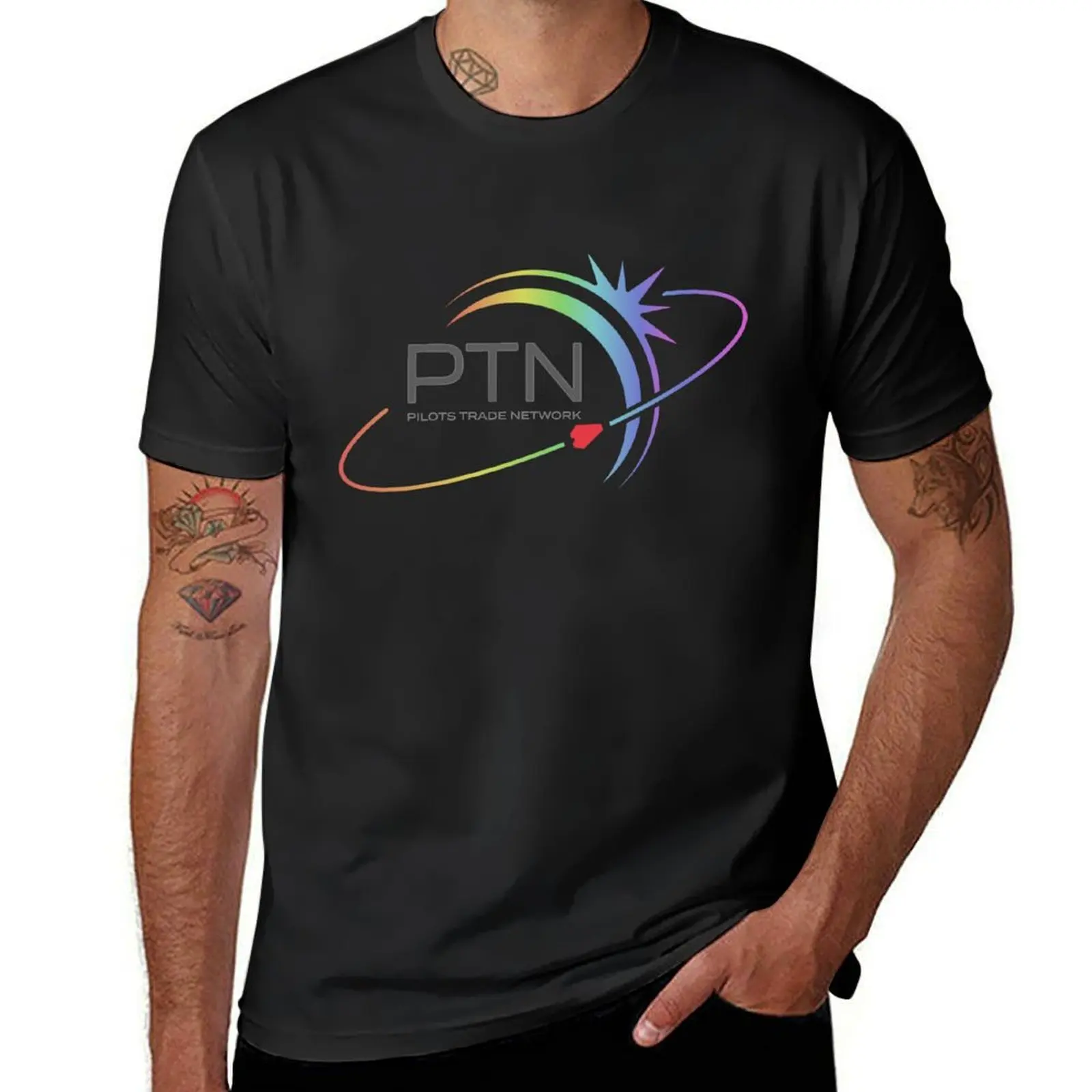 Pilots Trade Network - Pride version - Dark Logo T-Shirt Short sleeve tee oversizeds mens big and tall t shirts