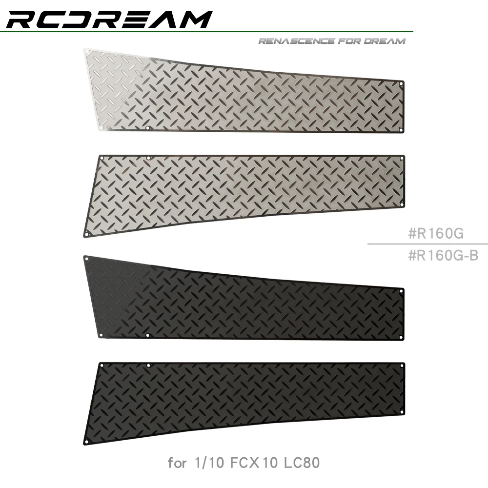 RCDream 1/10 Hood Bonnet Protective Sheets Antiskid Chequered Plates Decoration for FMS FCX10 Body Upgrade Option Parts  #R160G