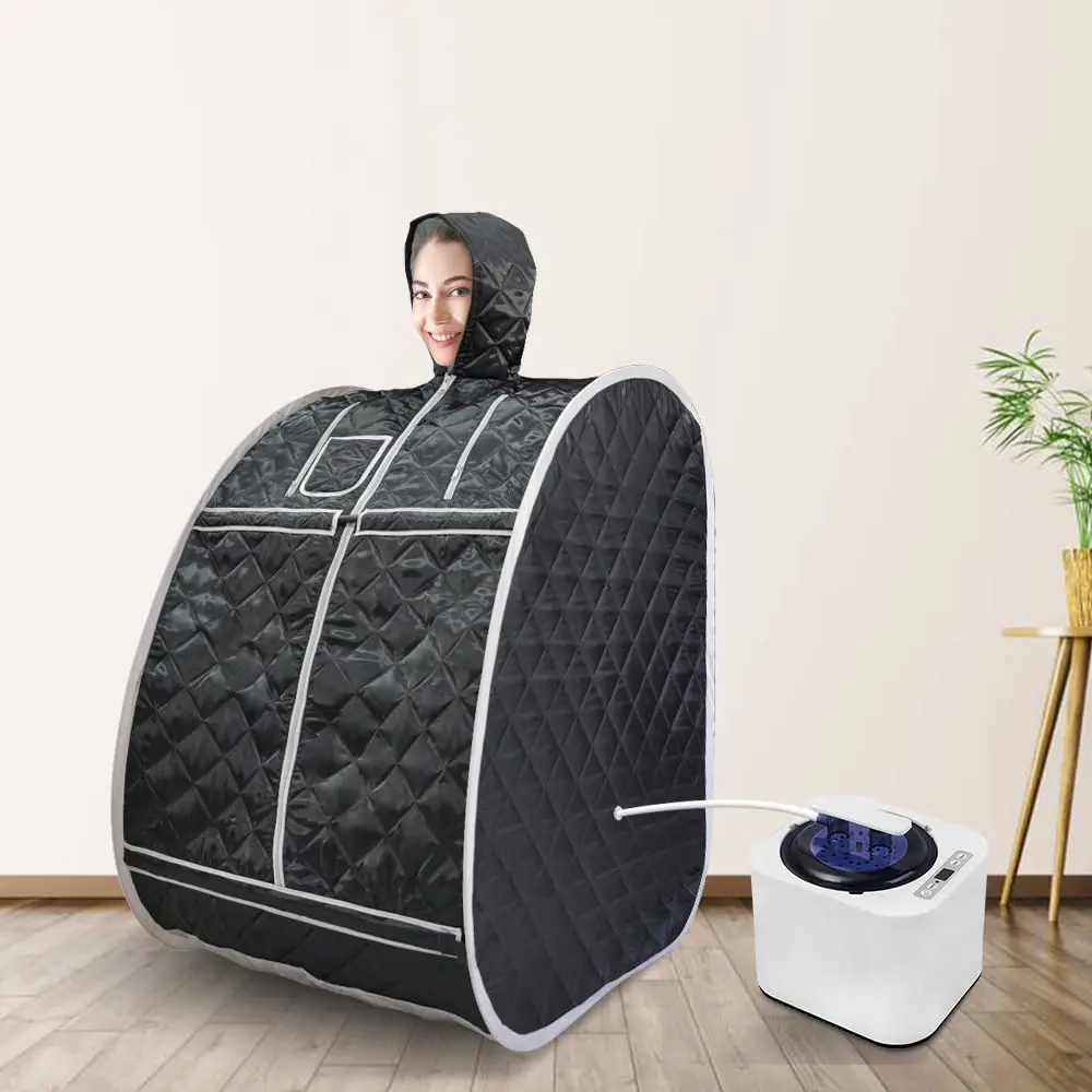 Foldable Lightweight Personal Portable Spa Saunas, 2L&1000W Steam Generator with Protection & Remote Control
