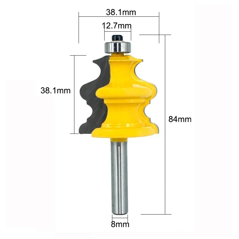 1pc 8MM Shank Handrail Architectural Moulding Router Bit Woodworking Milling Cutter for Wood