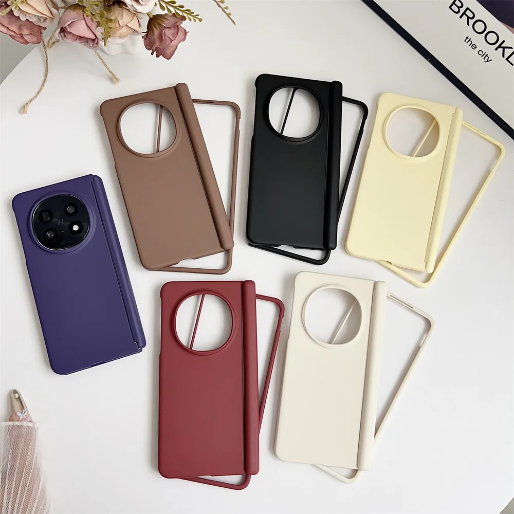 Etui na telefon w jednolitym kolorze do OPPO Find N5 Axis Hinge Protective PC Hard Shell Back Cover — zdjęcie produktu 2