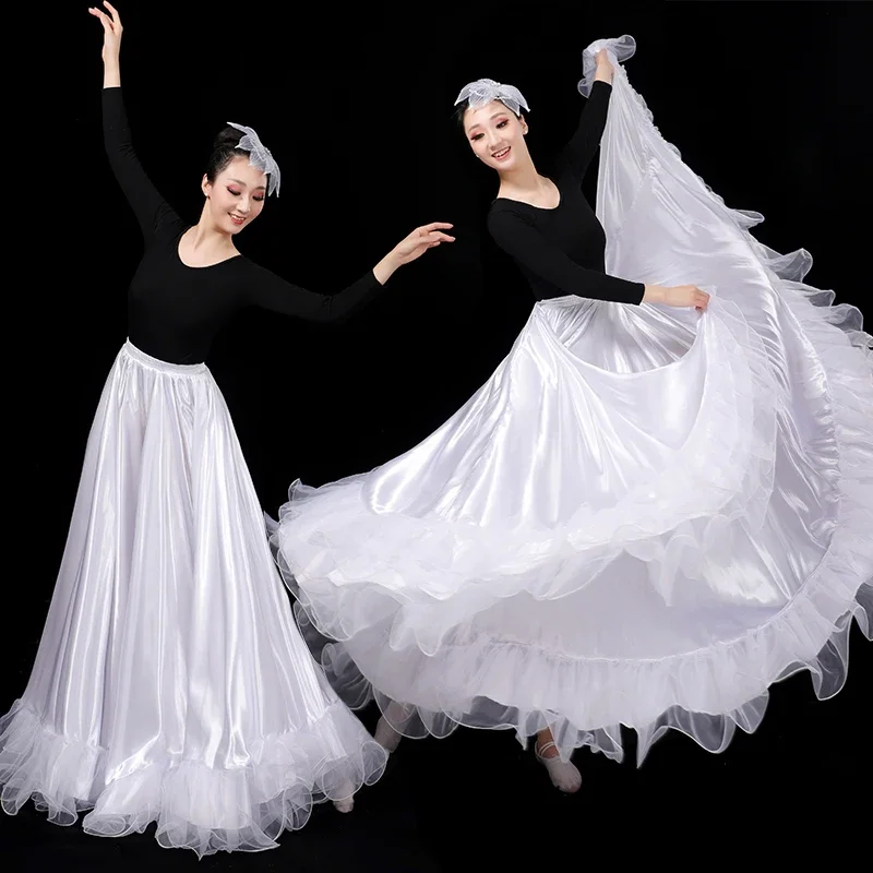 Costumes Brazil Gypsy Big Swing Skirts 360/540/720 Degree Women Flamenco Skirts Belly Dance Skirt Spanish Flamenco Dance