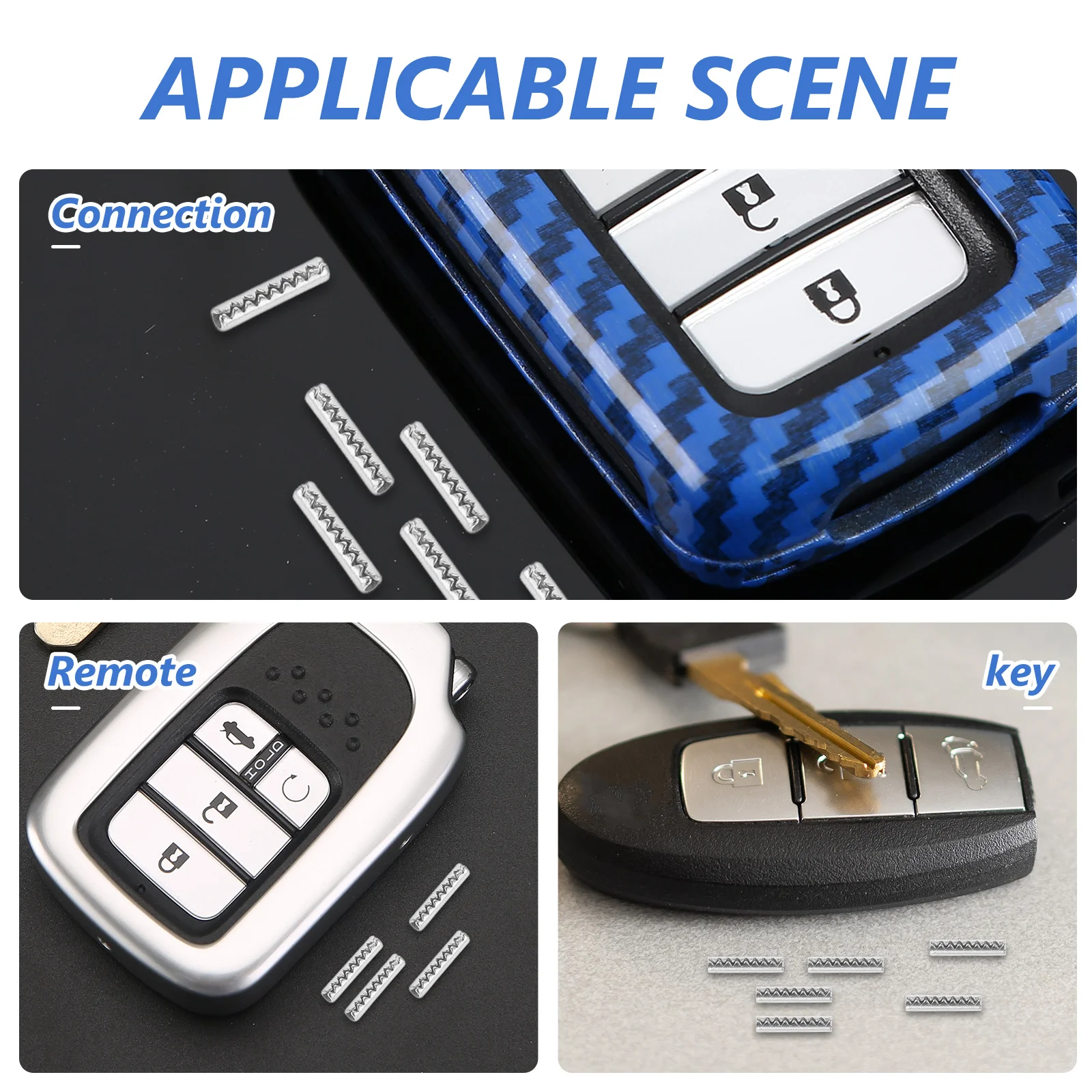 200pcs Key Remote Flip Lock Spring Stainless Steel 8Mm Length 6Mm Diameter 1.6Mm Inner Mounting Bolts Car Key Accessories