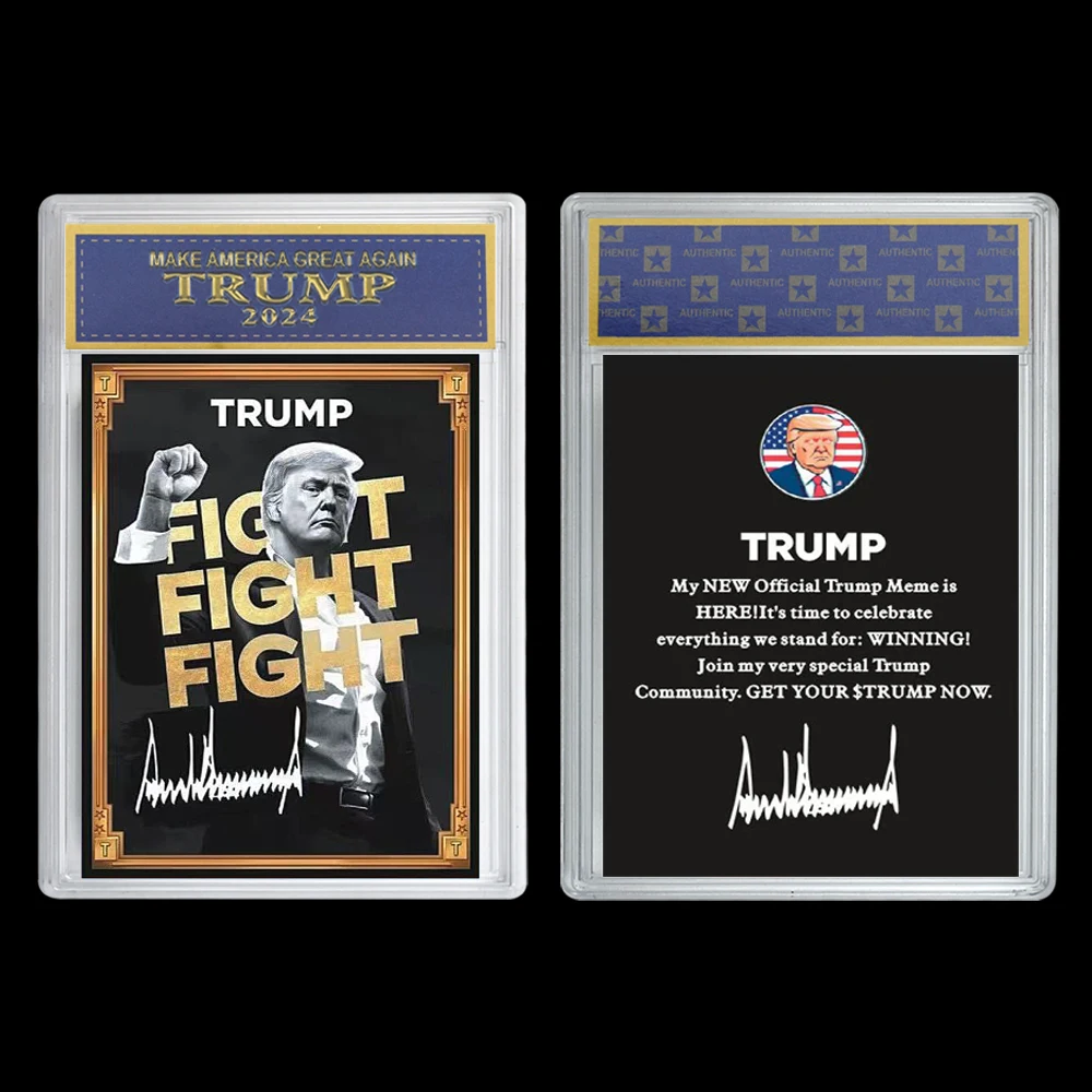 2025 Donald Trump Trading Card Rating Card The 47th US President Fight  Stand Strong Collection Fan Gifts