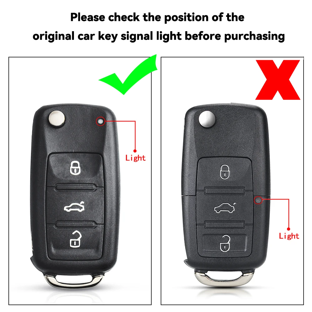 KEYYOU 20PCS Flip Key Case For VW Transporter Polo GOLF 202AD 202H Folding Remote key Shell Fob 2/3/4 Buttons
