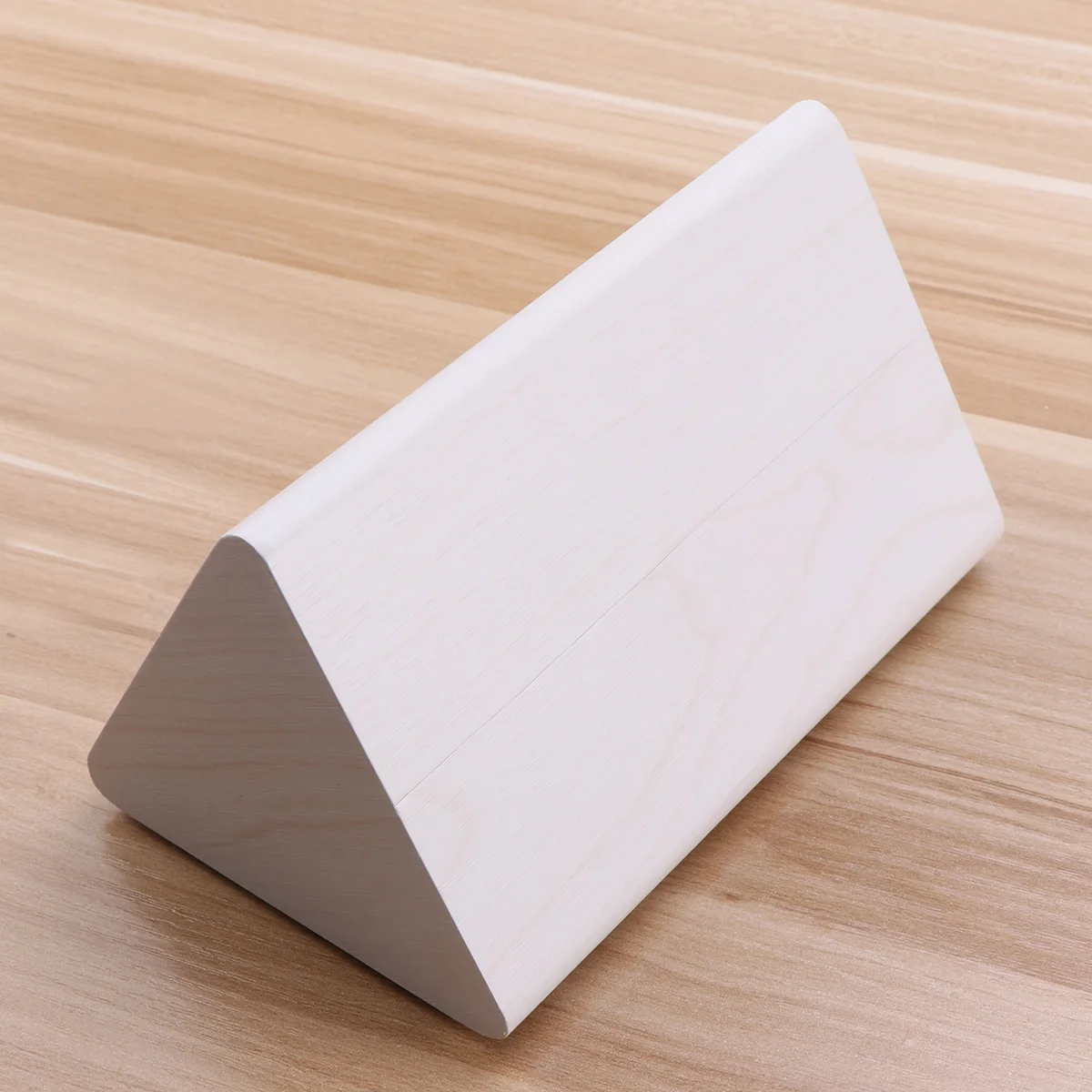 

Digital Clock LED Alarm Temperature Wood Desk Night Light Silent Brightness Adjustable Modern Triangle Shape Christmas Gift