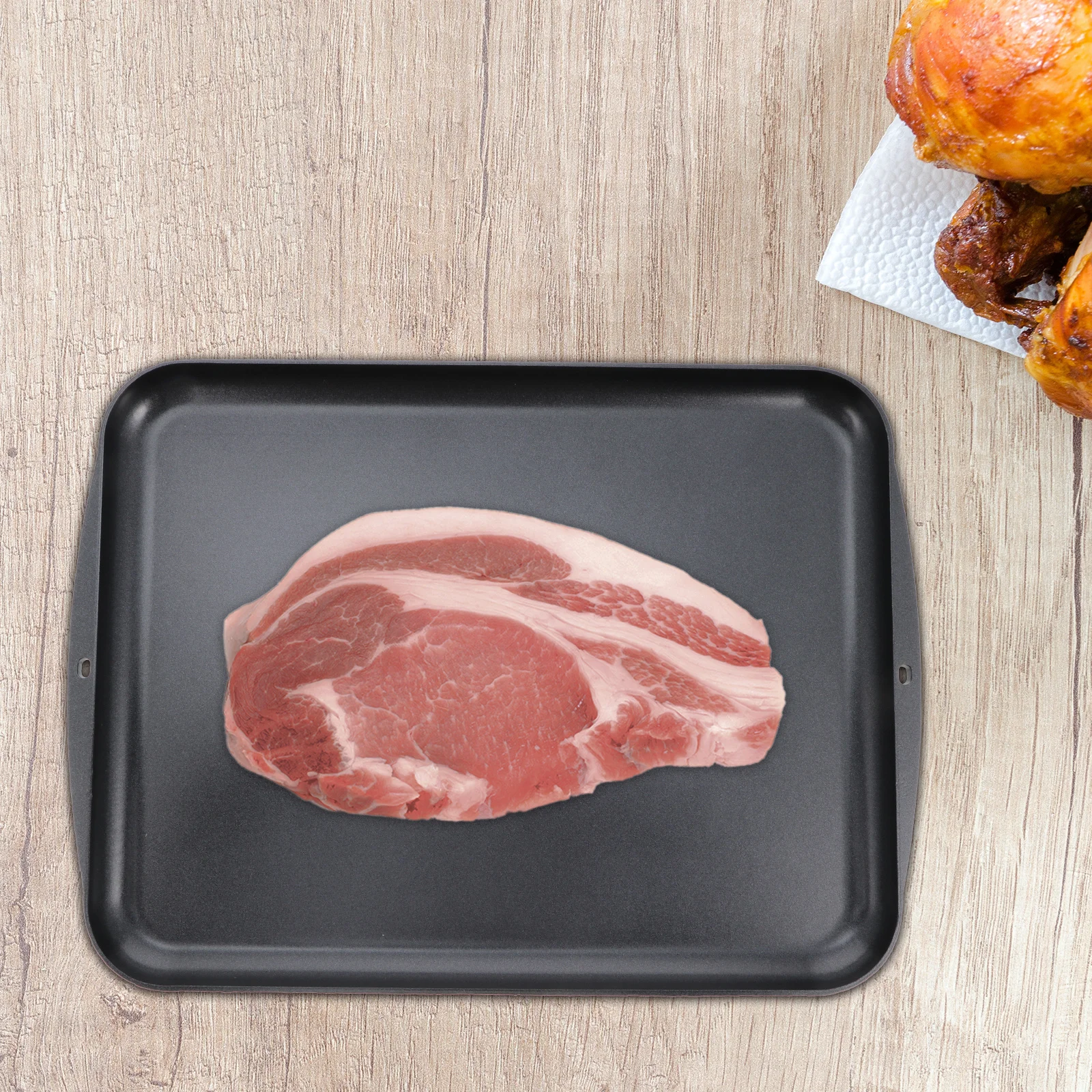 

1 шт., размораживающая пластина из алюминиевого сплава, утолщенный лоток для быстрого оттаивания для стейка, курицы, свинины, баранины, домашнего ресторана, кухонного инструмента