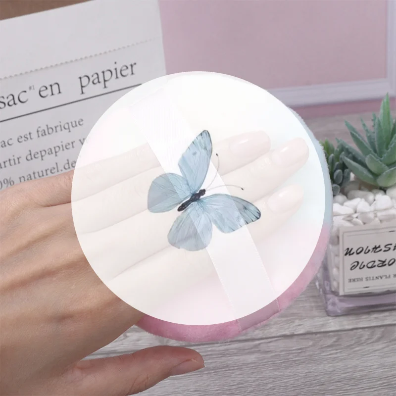 Ronde 10,5 cm cosmetische Villus zachte pluche poeder kleuren bladerdeeg spons talkpoeder cosmetische make-up tools