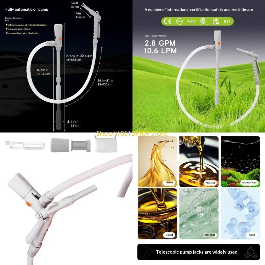 

P5ED Double Power LL Battery USB Type CREATE Electric Fan Extendable Rod for Petroleum Petrodiesel Water Against Leak Plan