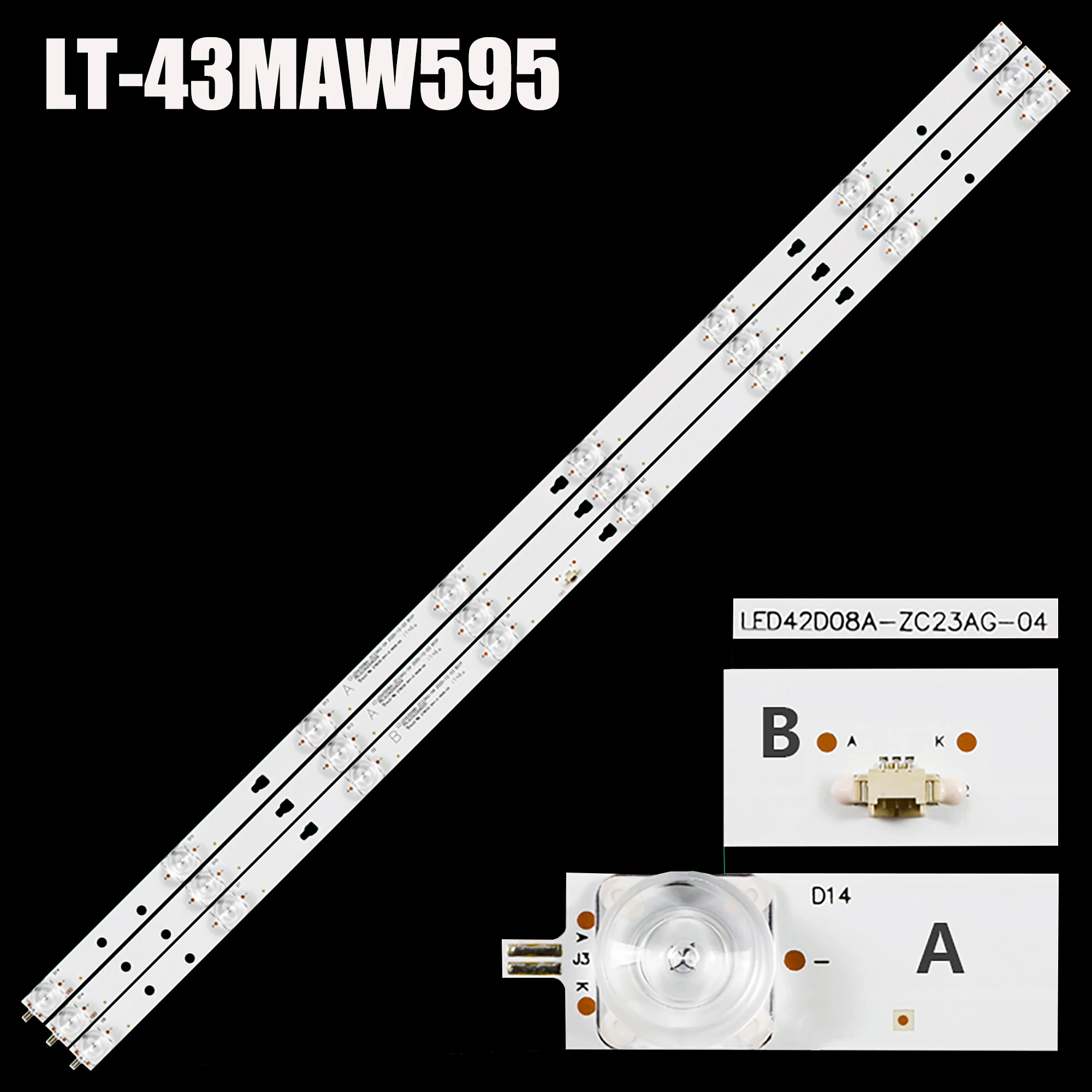 

1/5/10 Kit LED for LE43K6000SF LE43K6500SA LE43K6500TF LE43K6500U JVC LT-43MAW595 LED42D08A-ZC26AG-01 LED42D08B Haier 43V31