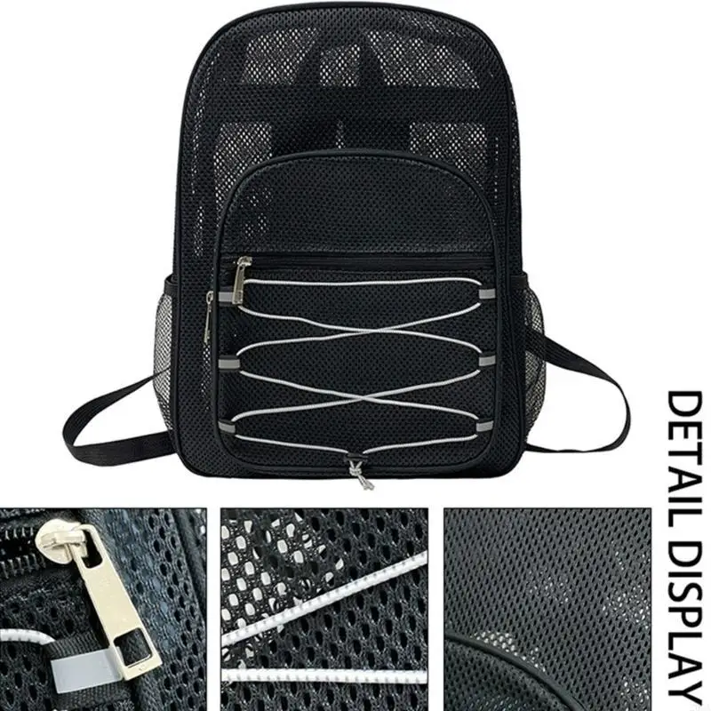 

Дорожные рюкзаки Прозрачный рюкзак Сумки для книг Дышащая полупрозрачная сумка 20CA