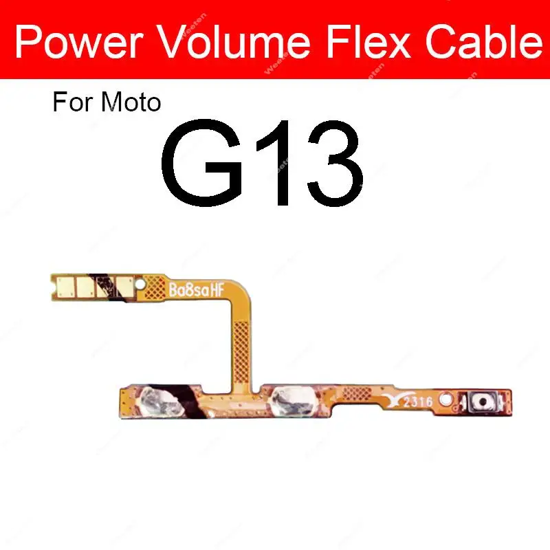 For Motorola Moto G13 G22 G23 G32 G42 G52 G53 G52J G62 5G G72 G73 G82 Power Volume Side Button Flex Cable Repair Parts