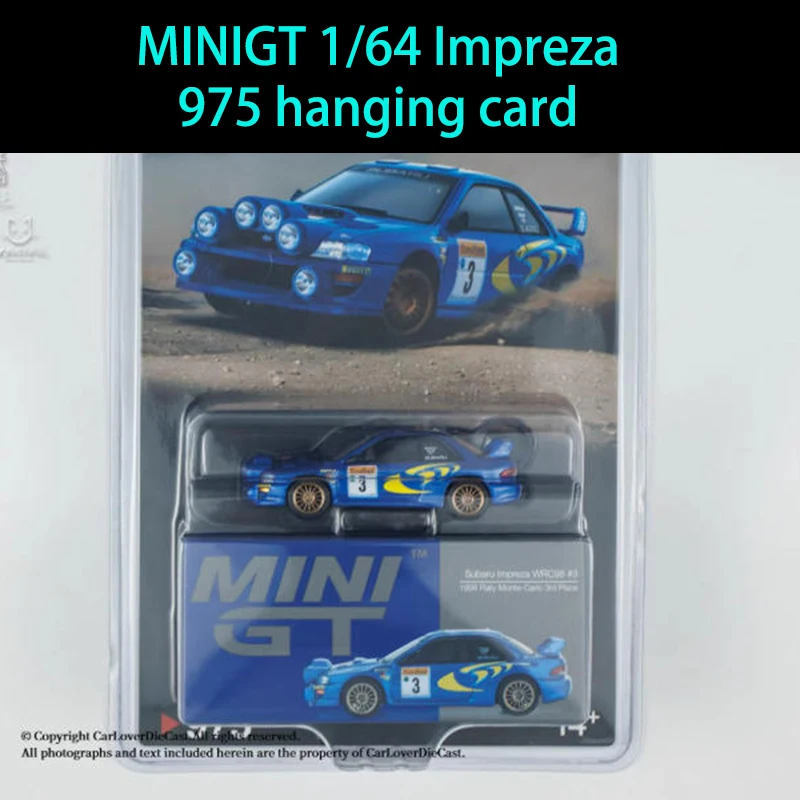 MINIGT 1/64 Impreza WRC98 1998 Alloy Car Model Static Collection