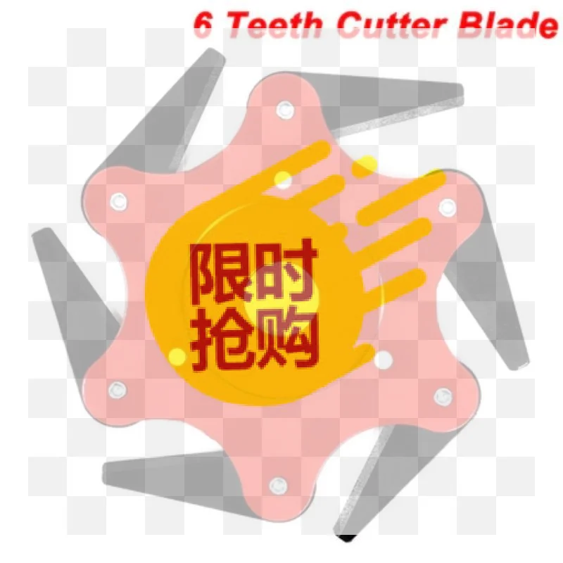 【BA】6-Blade Lawn Mower Cutter Head Universal Multi-Purpose Brush Cutter Attachment For Grass & Weeds Fits Most Trimmers
