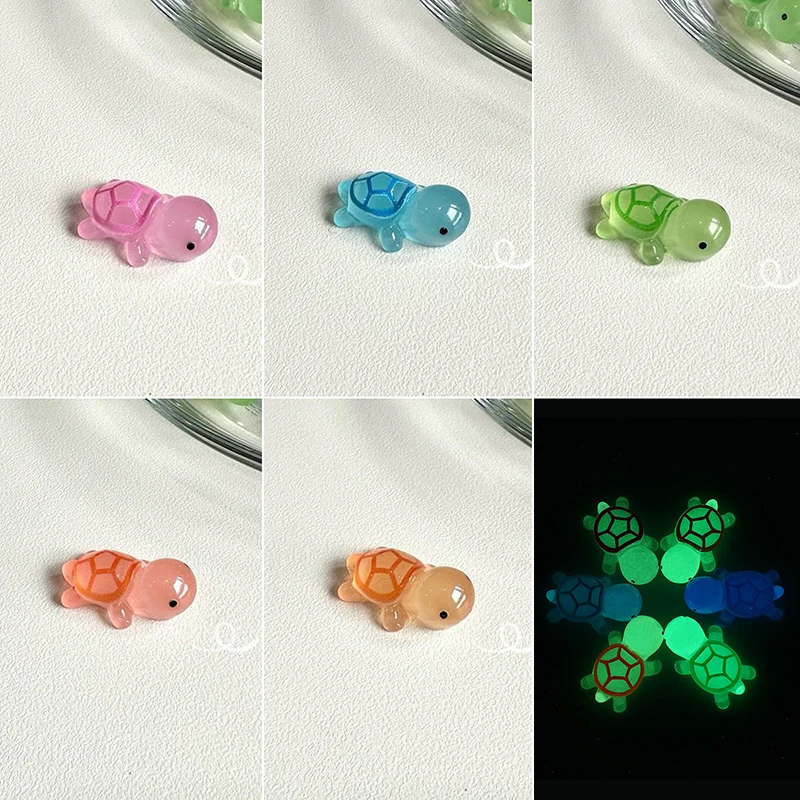 Cartoon Resin Luminous Turtle Mobile Phone Lanyard Glow-in-the-dark Color Keychain Backpack Accessories Girlfriends Gifts