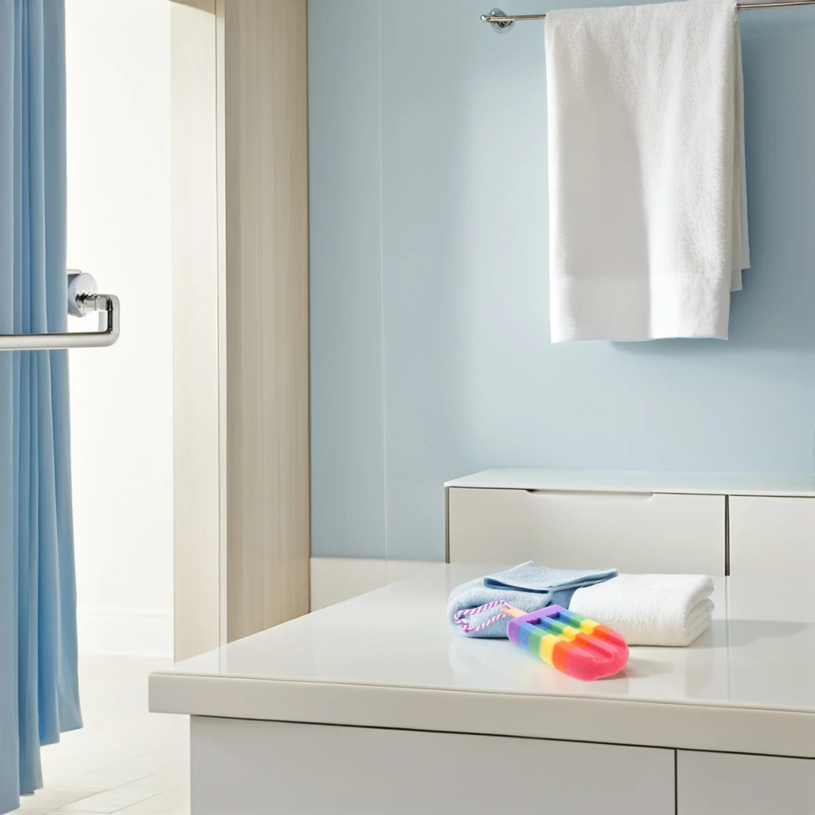 

4Pcs Soft Exfoliating Bath Sponge Body Scrubber Cute Novelty Shower Accessory for Smooth Skin Multifunctional Travel Use