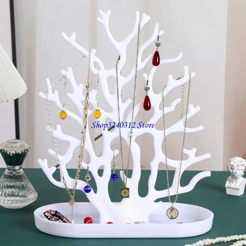 

634C Versatile Jewelry Organizers Tree Stand Sturdy Plastic Multi Level Display