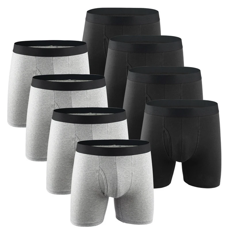 8PC/LOT Men Underwear Boxers Long Men\'s Clothing Men Shorts Cotton Man Panties Boxershorts boxer hombre ropa interior hombre NEW