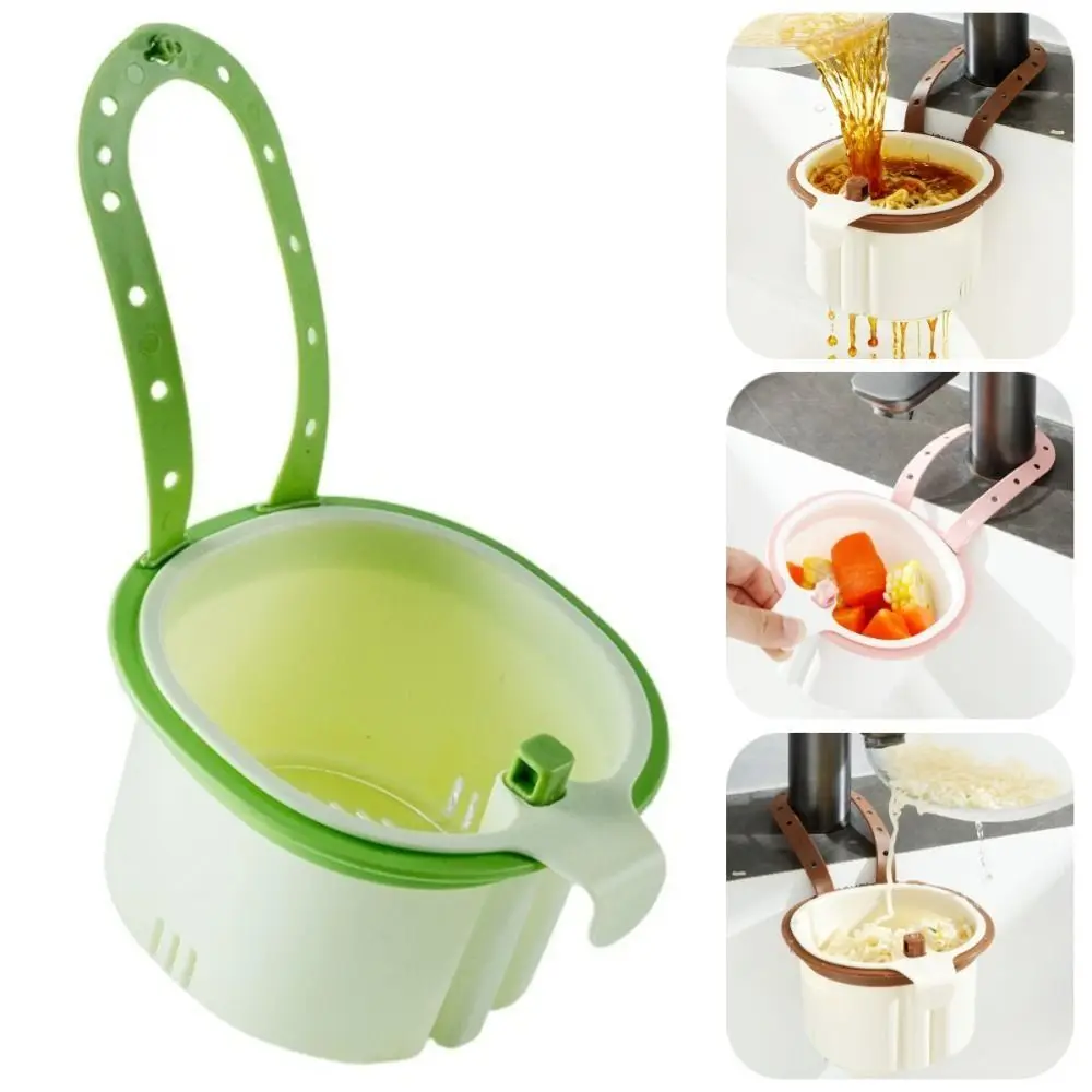 

Creative Sink Hanging Strainer Basket Detachable Punch-free Food Residue Separator Openable Bottom Cover Multifunctional