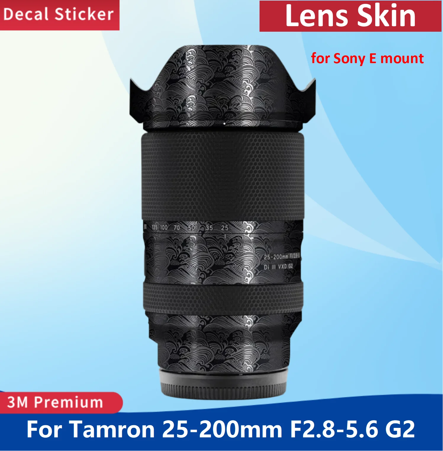 

Для Tamron 25-200 мм F2.8-5.6 Di III VXD G2 для Sony E mount, наклейка на объектив, защитная наклейка на кожу, защитное покрытие от царапин